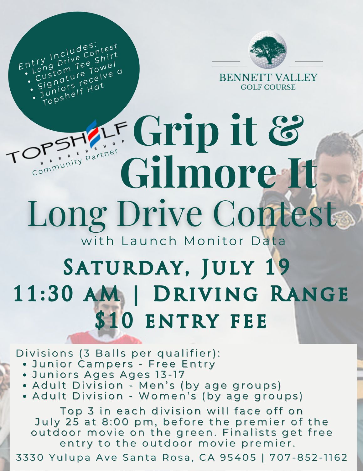 Grip it &amp; Gilmore It! Long Drive Contest at the Driving Range Event | July 19, 2025 11:30 am
