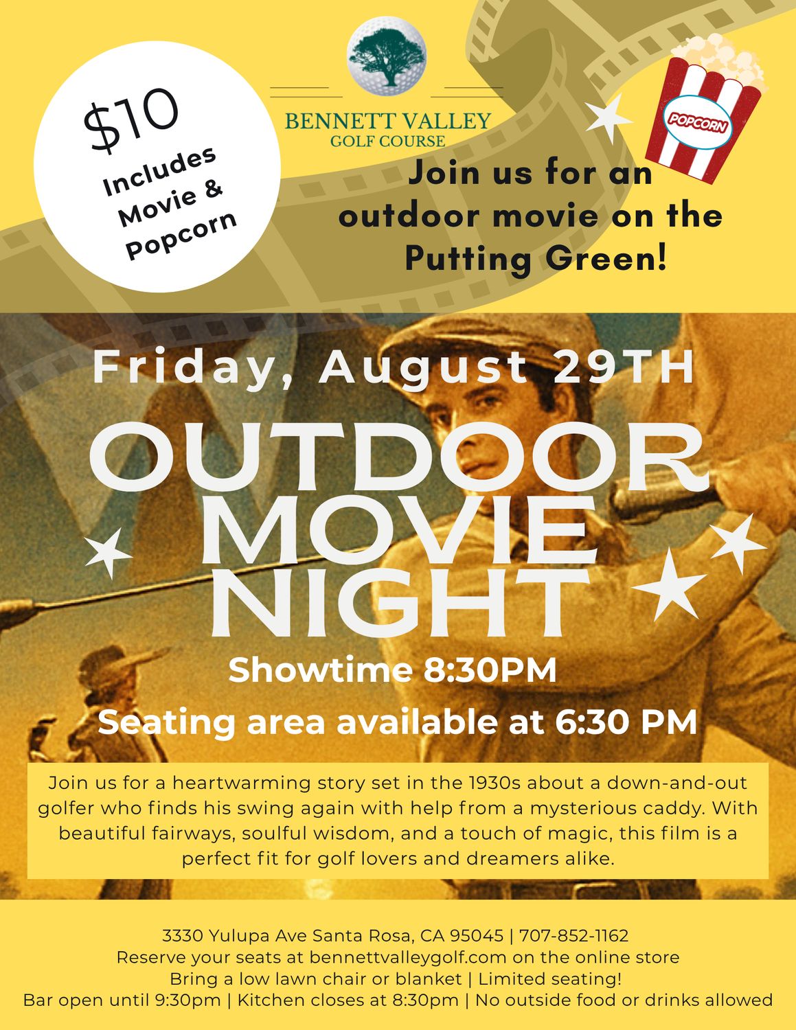Outdoor Movie Night at Bennett Valley