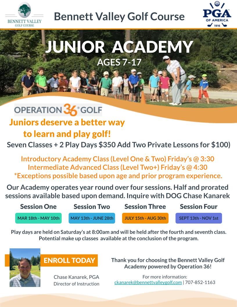 Junior Golf Programs with PGA Director of Instruction Chase Kanarek