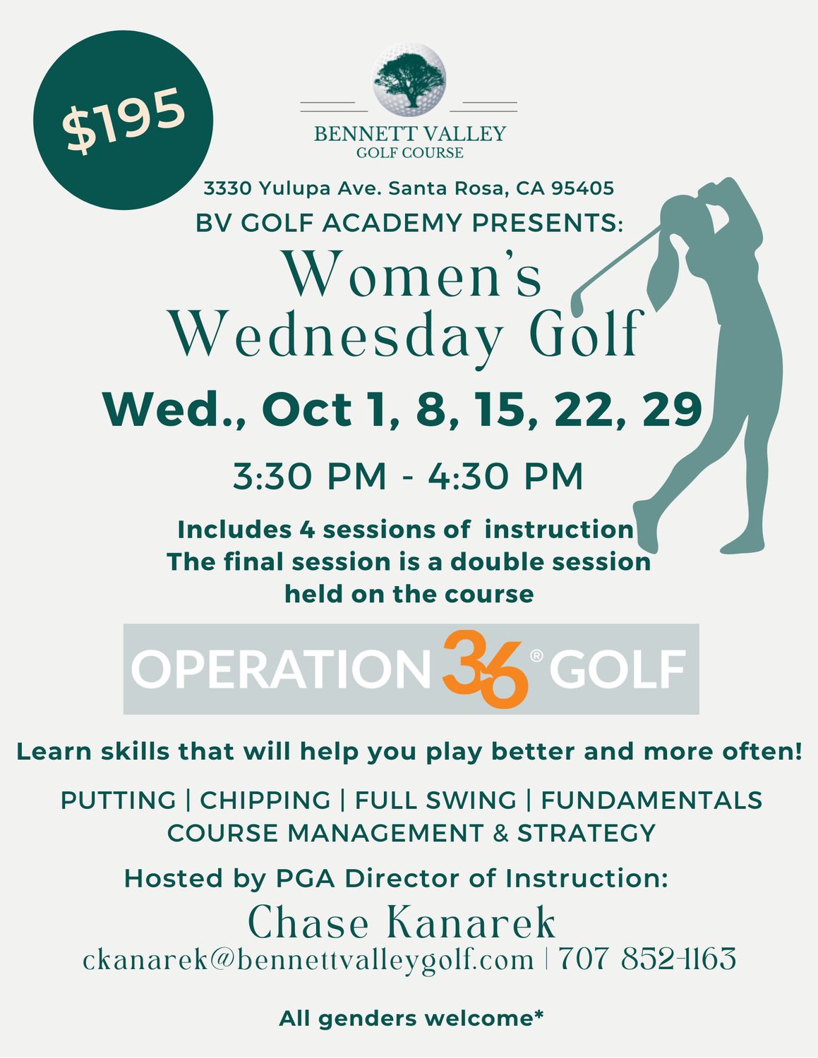 Women&#39;s Wednesday | Choose Your Session | Wed at 3:30 pm
