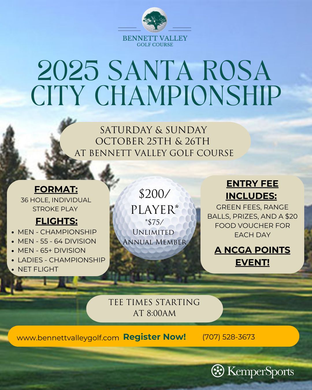 2025 Santa Rosa City Championship | Saturday &amp; Sunday, October 25th &amp; 26th