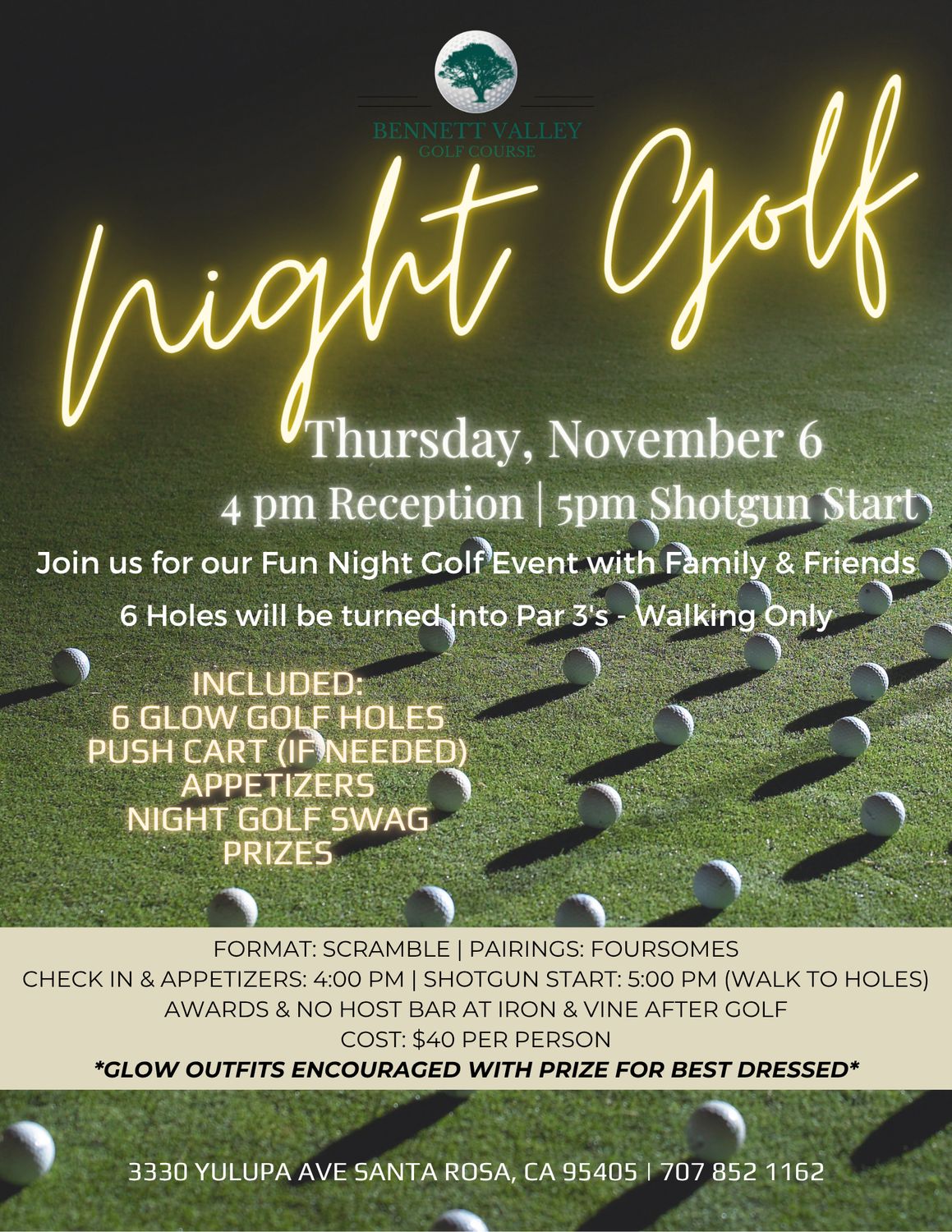 Night Golf | Thursday, November 6, 2025