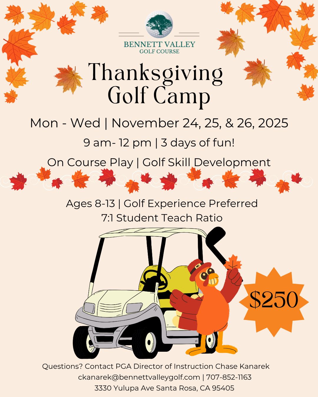Thanksgiving Golf Camp