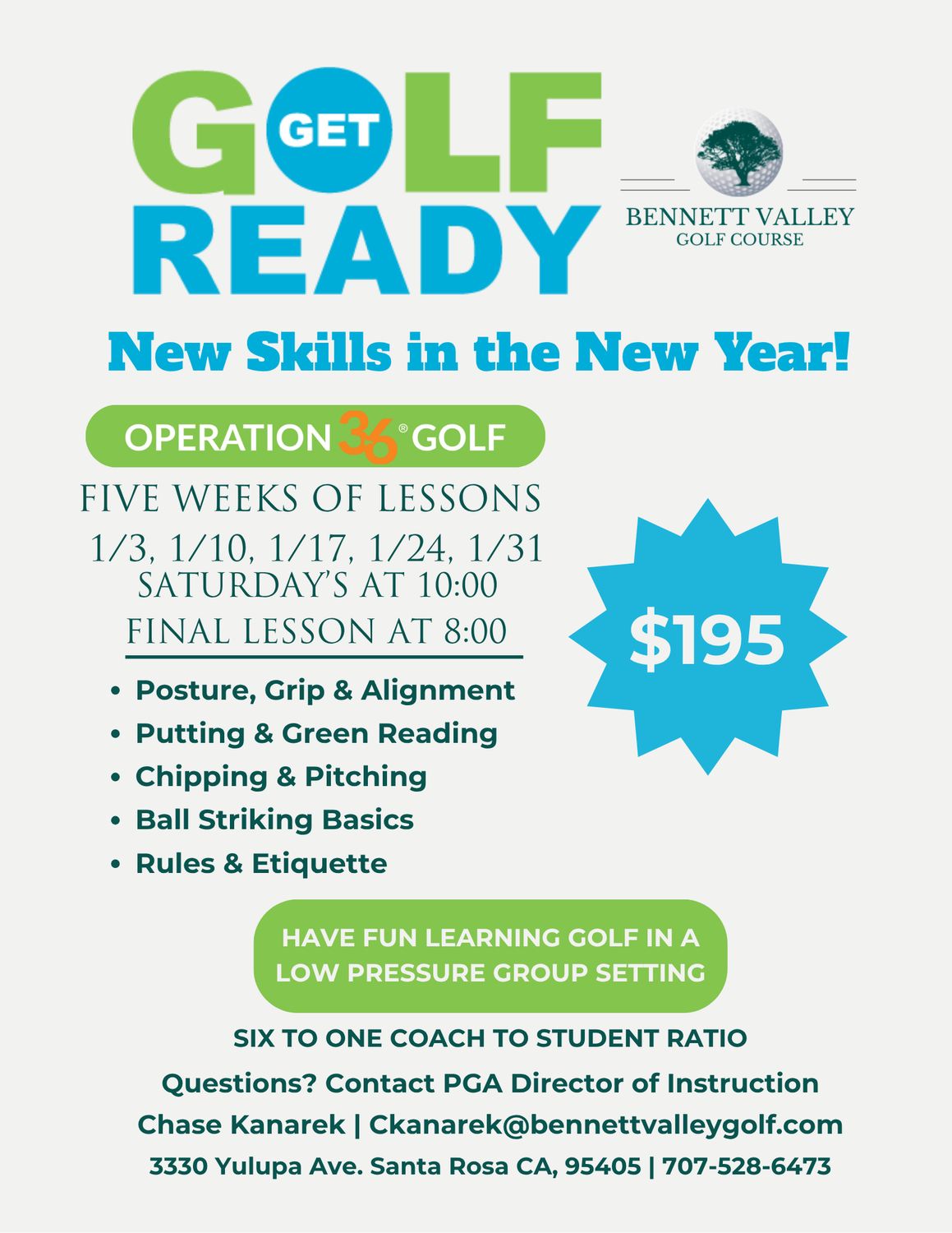 Get Golf Ready Special New Year Class