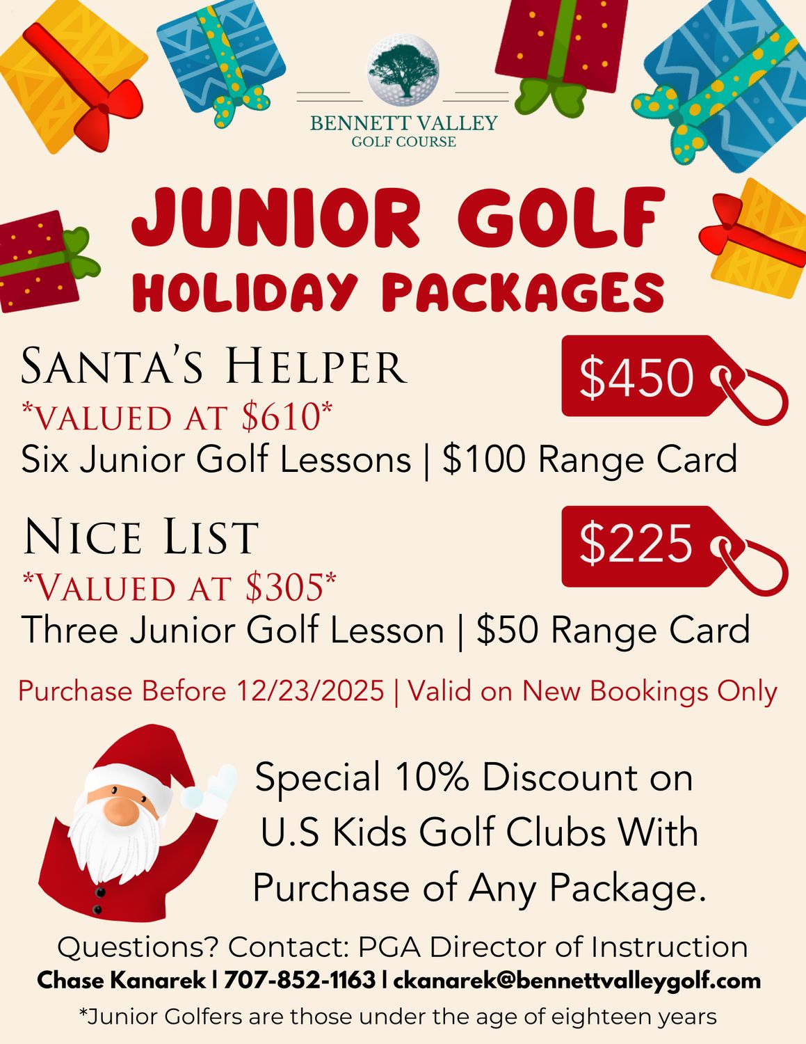Junior Golf Holiday Packages