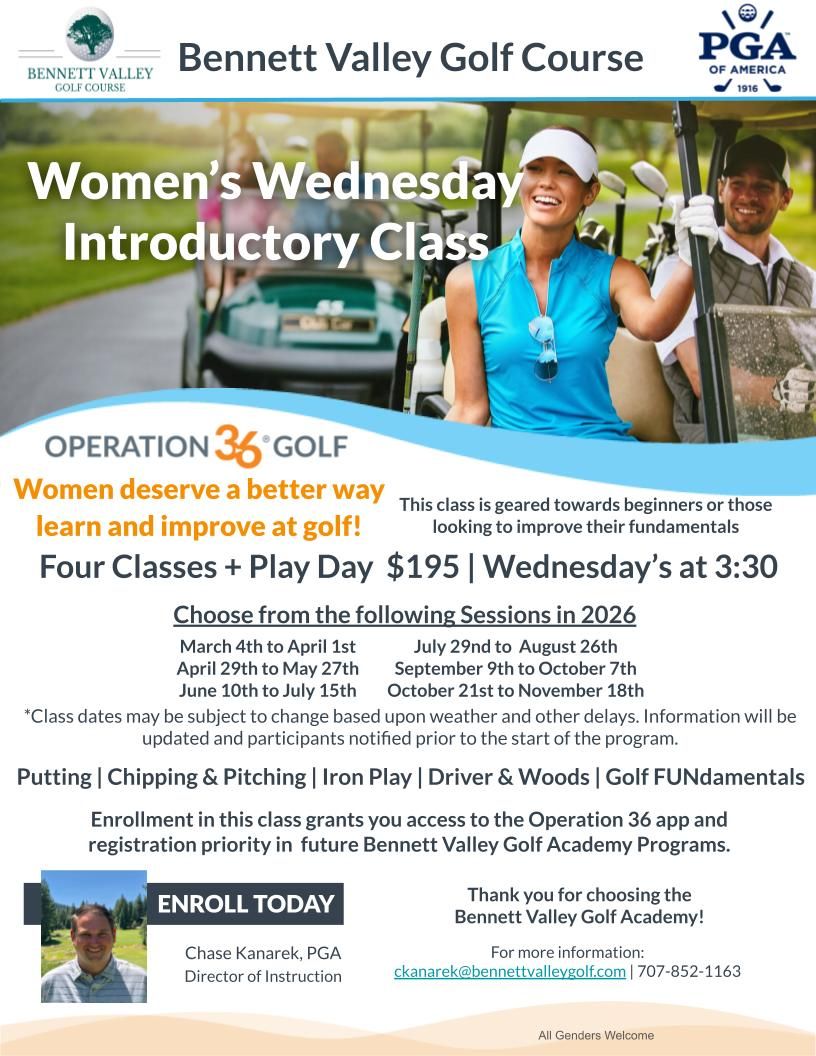 Women's Wednesday | Choose Your Session | Wed at 3:30 pm