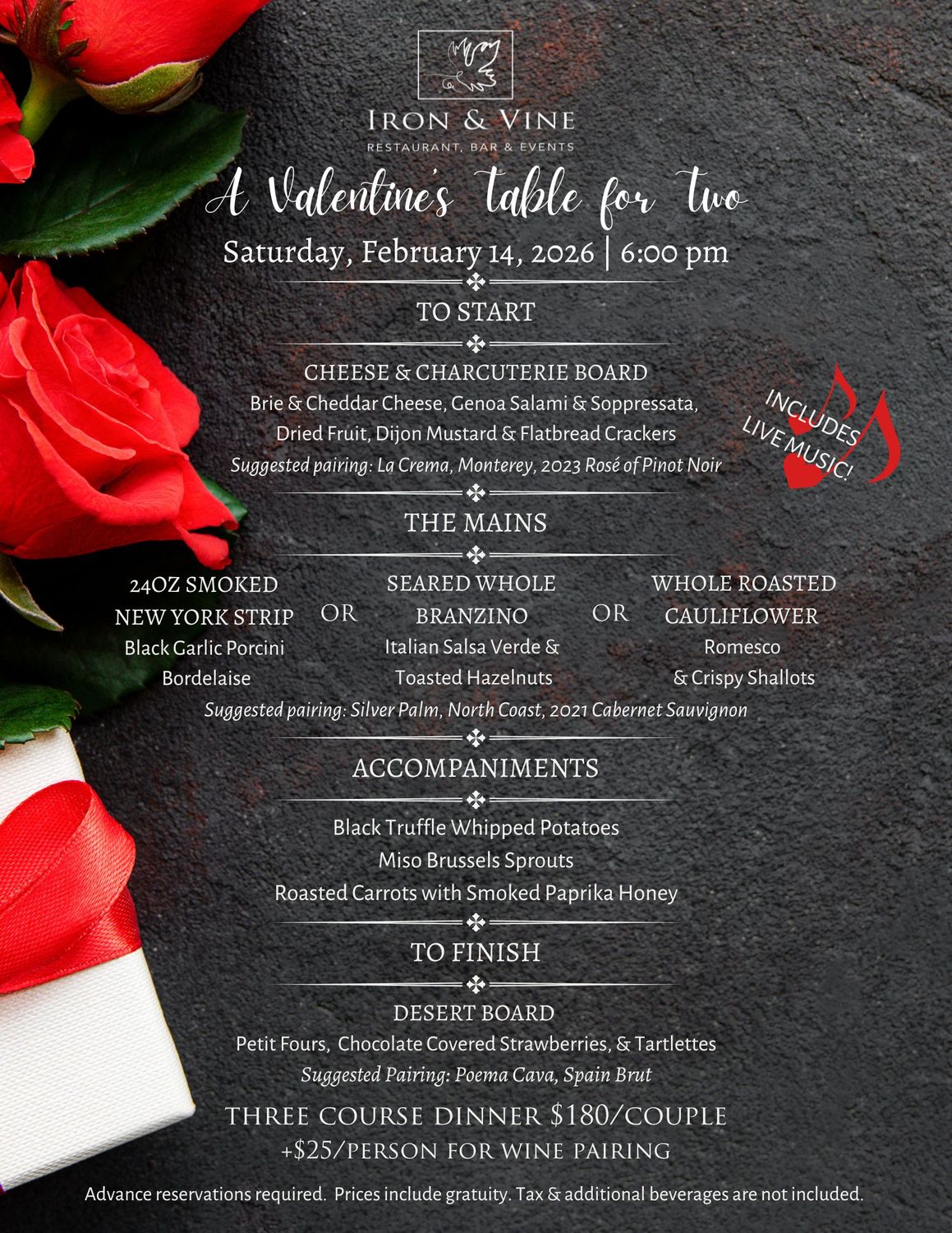 Valentine's Day Dinner "A Valentine's Table for Two"