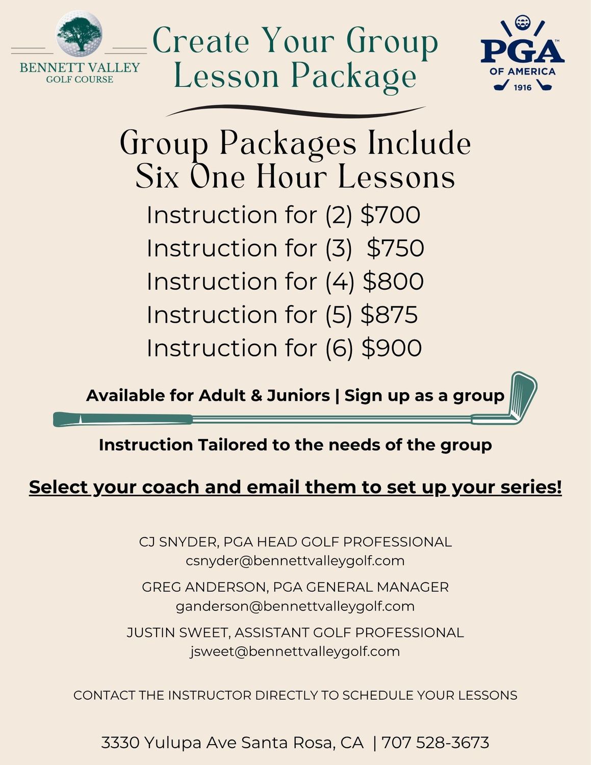 Golf Lessons - Group