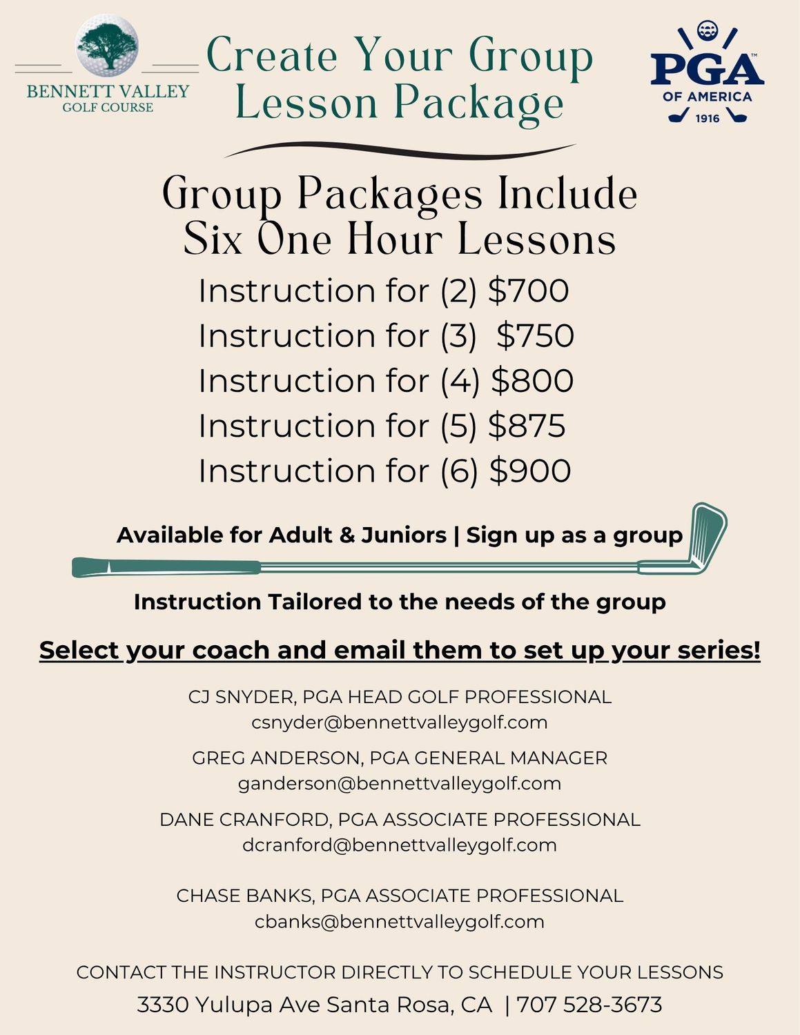 Golf Lessons - Group
