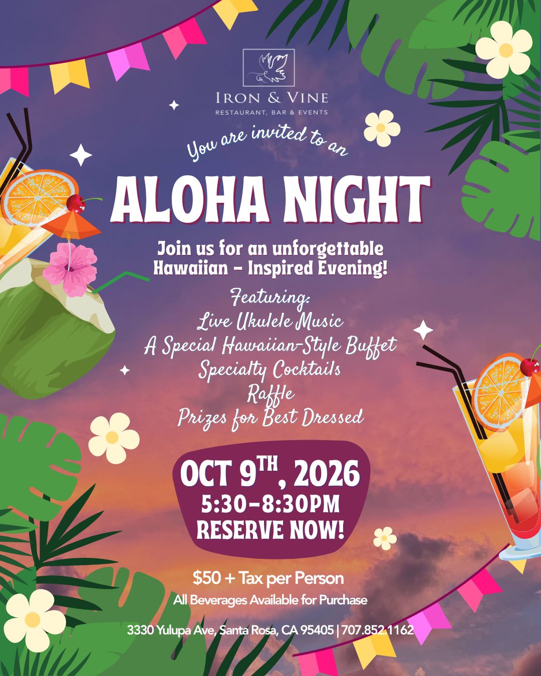 Aloha Night at Iron &amp; Vine