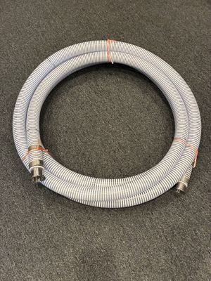 1.5" x 15' Milk Hose, 2 Bands, TC Fittings