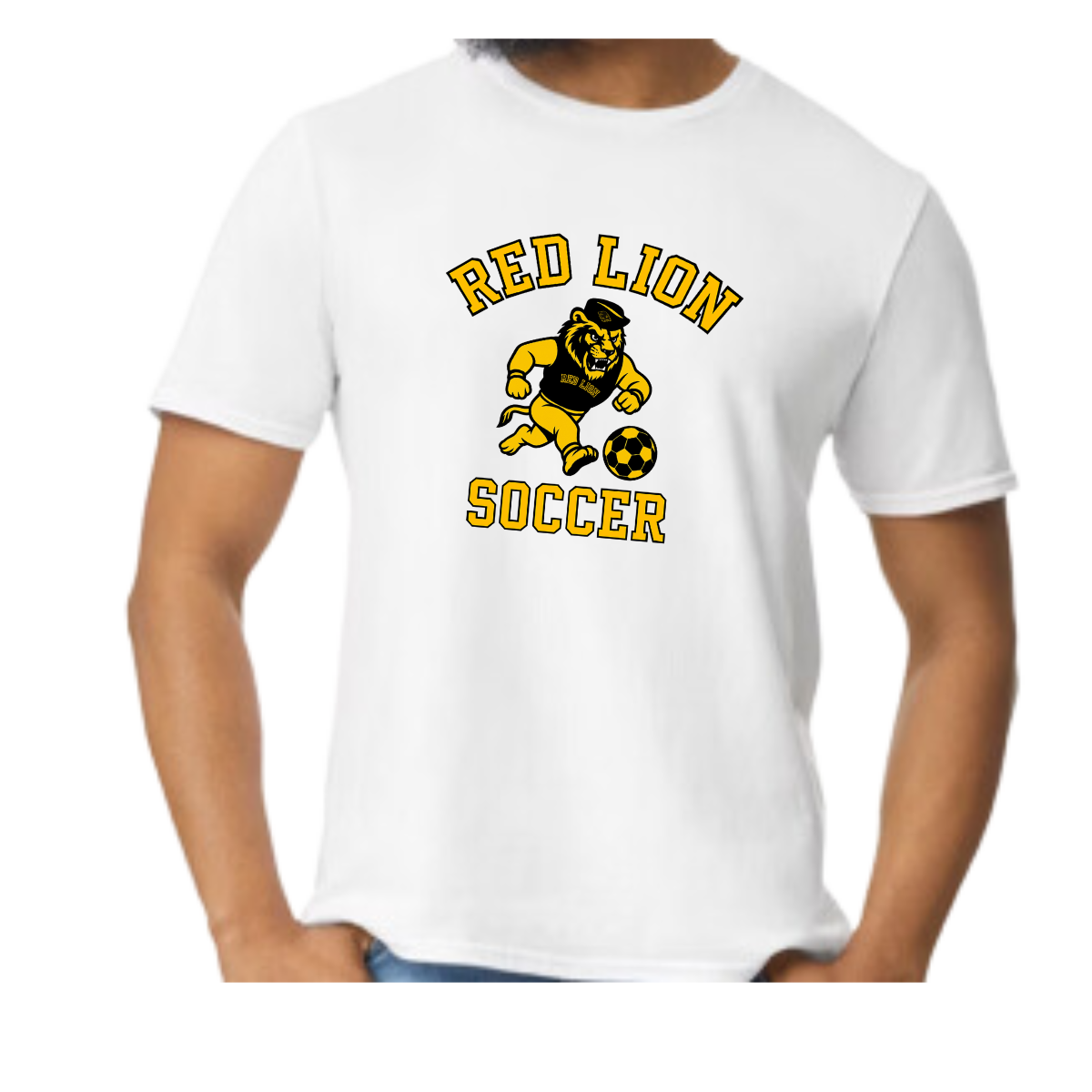Red Lion Soccer Cartoon Lion with Text