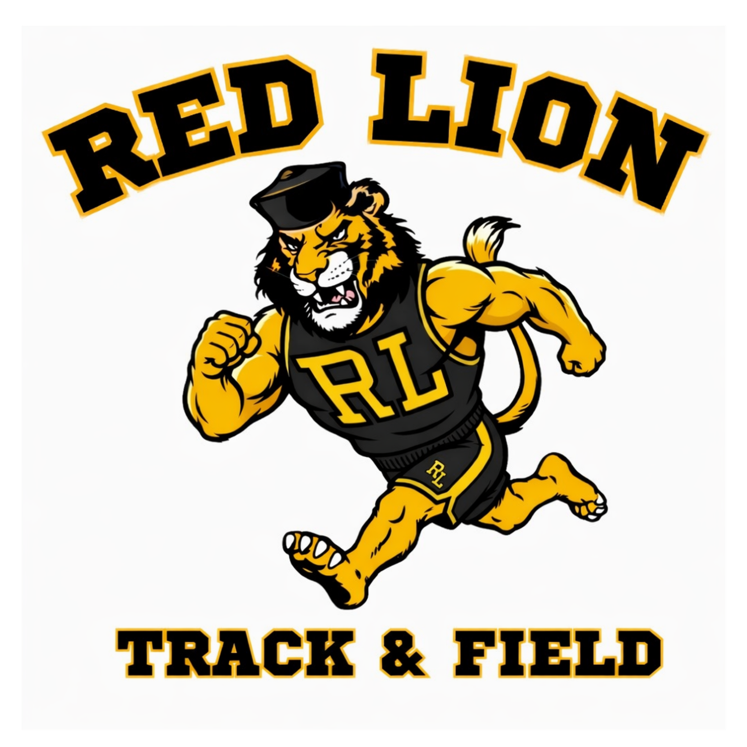 Vintage Cartoon Running Lion