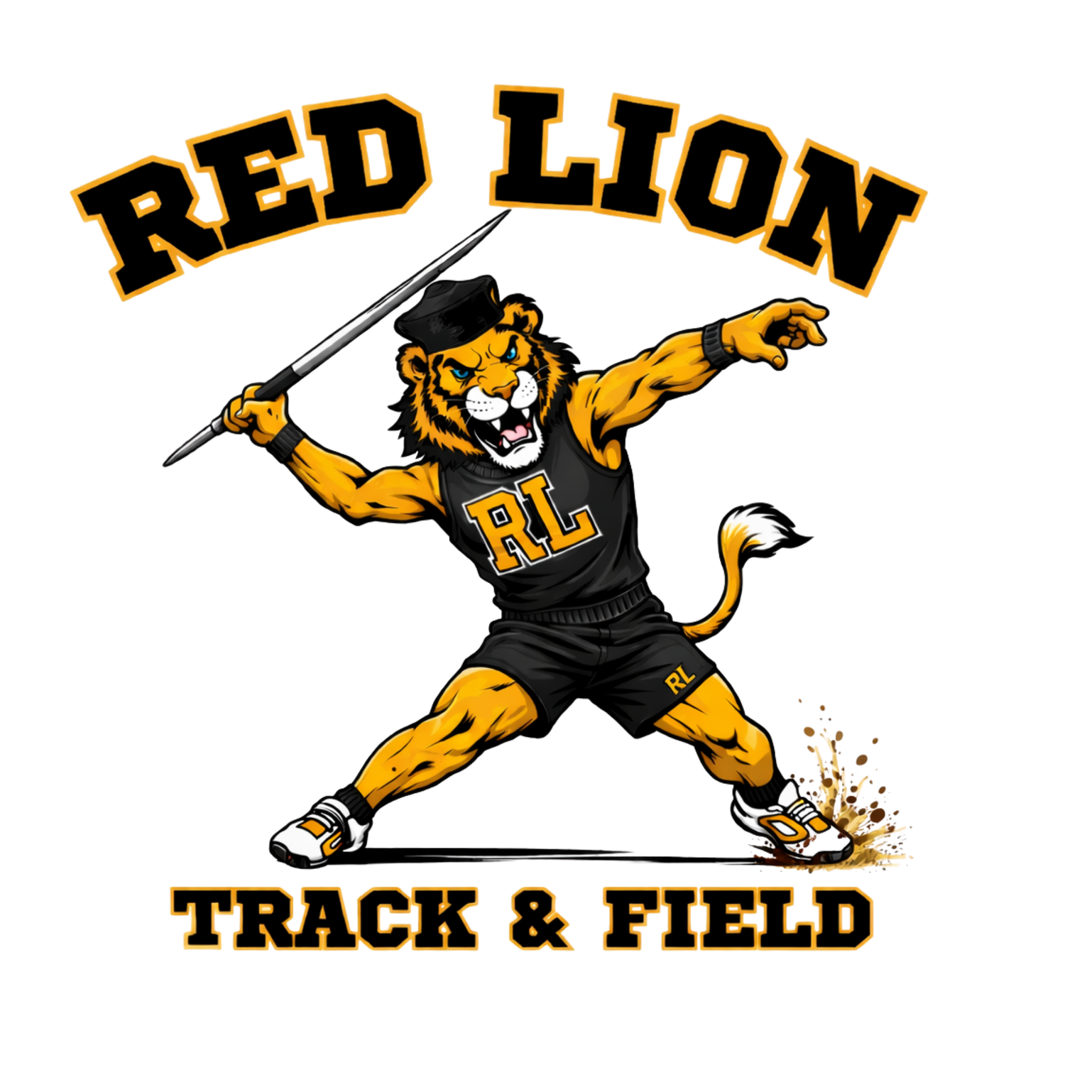 Vintage Cartoon Throwing Lion