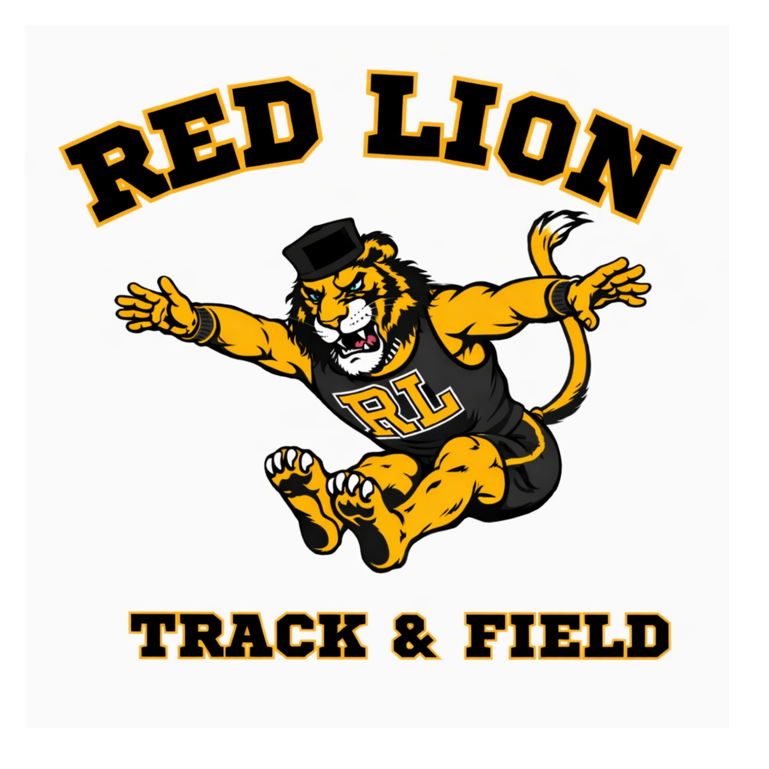 Vintage Cartoon Jumping Lion