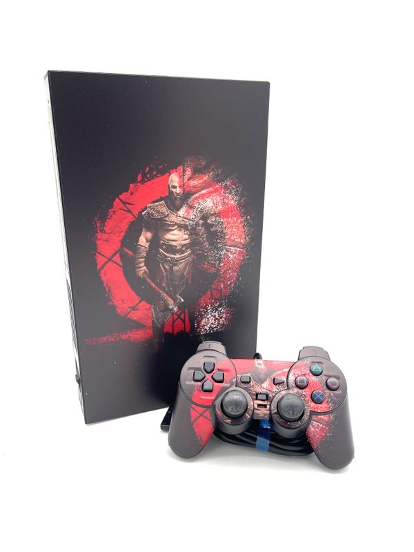 Playstation 2 Fat - God of War Custom Skin