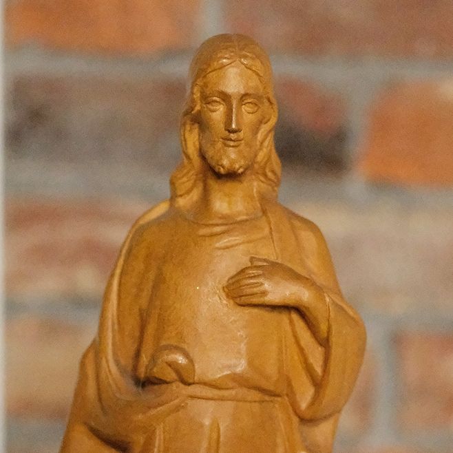 Stara drewniana rzeźba Jezusa 28 cm