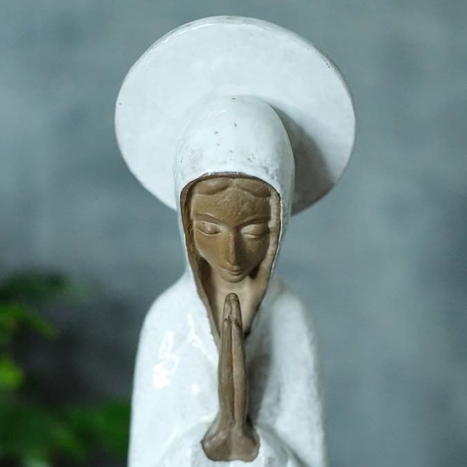 Stara ceramiczna figurka Matki Bożej 50 cm