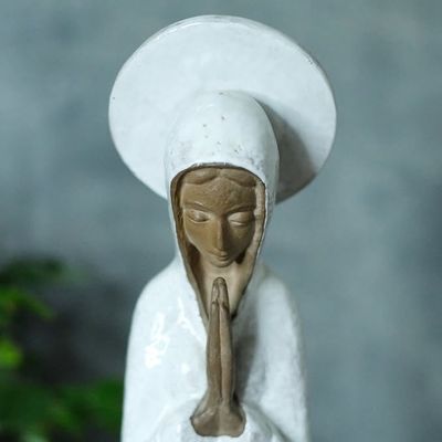 Stara ceramiczna figurka Matki Bożej 50 cm