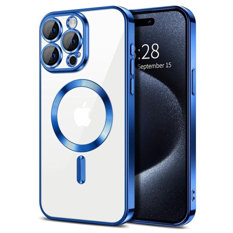 IPhone 16 Pro Blauwe Magsafe hoesje met camera lensbeschermer