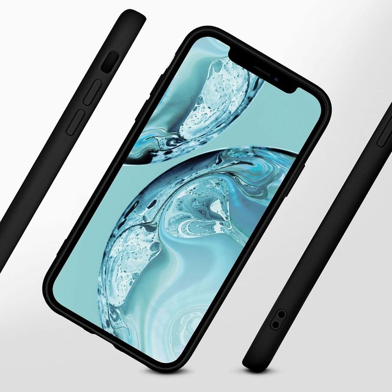 IPhone 12 Zwarte siliconen hoesje  1+1 Gratis  Tijdelijk Actie