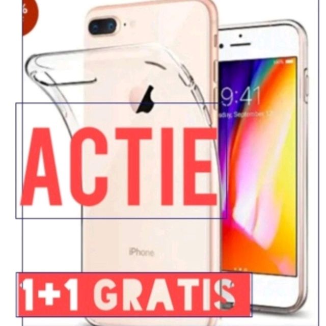 IPhone 7/8/SE/2020 -Doorzichtige Siliconen Hoesje 1+1 Gratis