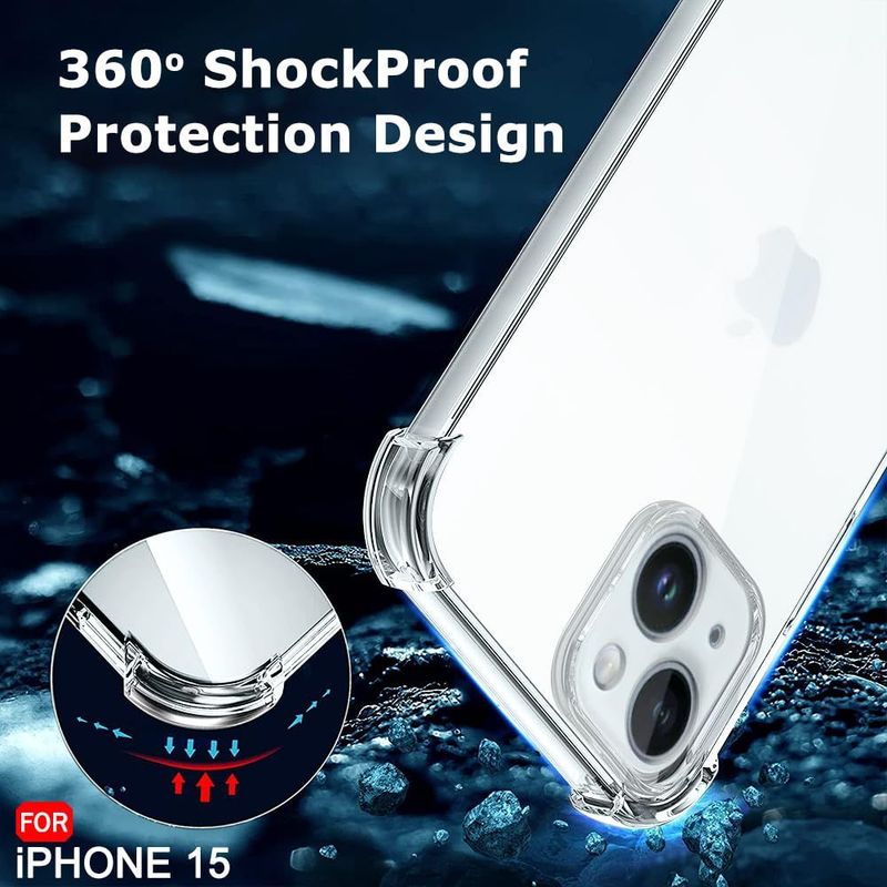 IPhone 15-Transparante Anti Shock  hoesje