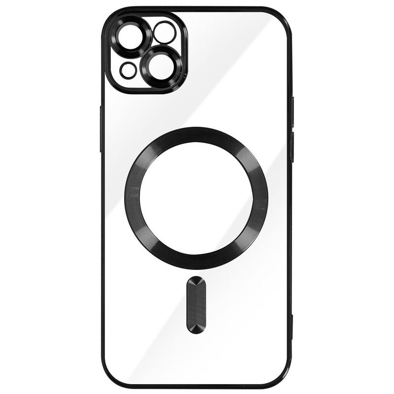 IPhone 15 Zwarte Magsafe hoesje met camera lensbeschermer