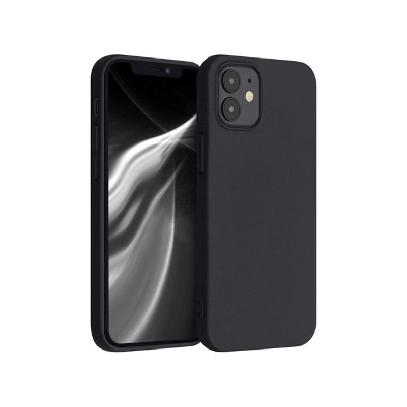 IPhone 12 Mini--zwarte siliconen hoesje voor Optimale bescherming-1+1 Gratis  Tijdelijk Actie