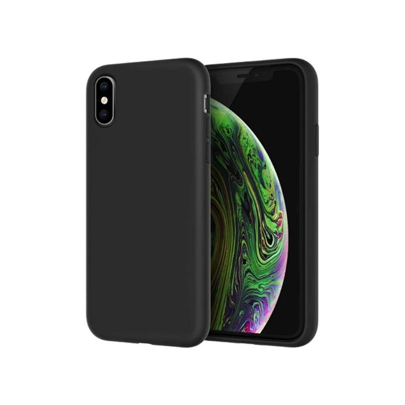 IPhone X/Xs-zwarte siliconen hoesje voor Optimale bescherming-1+1 Gratis  Tijdelijk Actie
