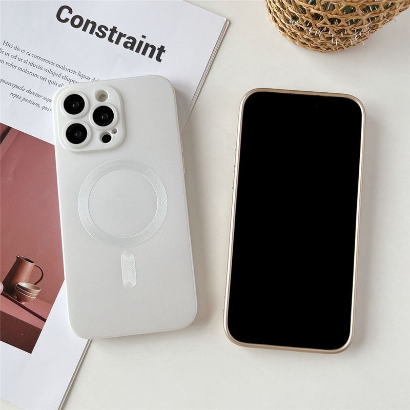 IPhone 14 Pro Max-Zilver Magsafe hoesje met camera bescherming