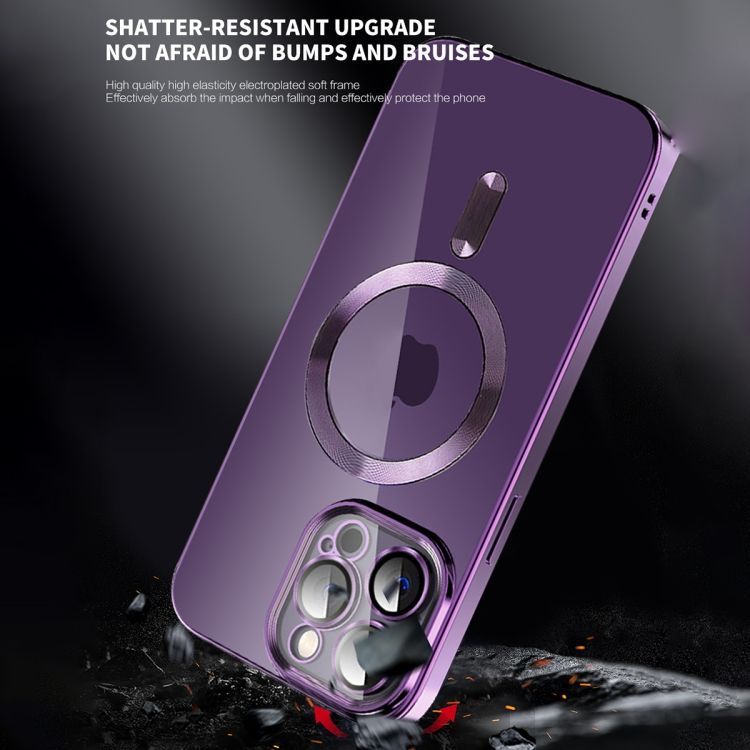 paarse Megsafe met camera bescherming I phone 14 pro