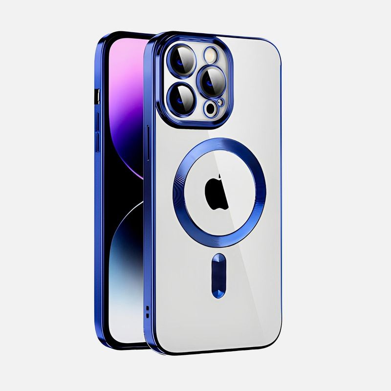 IPhone 13 Pro-Blauw Magsafe hoesje met camera lensbeschermer