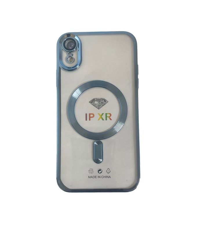 IPhone XR-Blauwe Magsafe hoesje met camera lensbeschermer