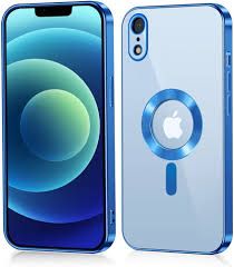 IPhone XR-Blauwe Magsafe hoesje met camera lensbeschermer