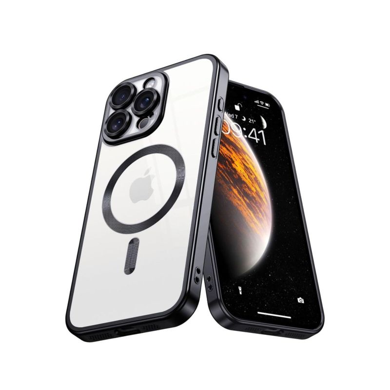 IPhone 16 Pro-Zwart Magsafe hoesje met camera lensbeschermer