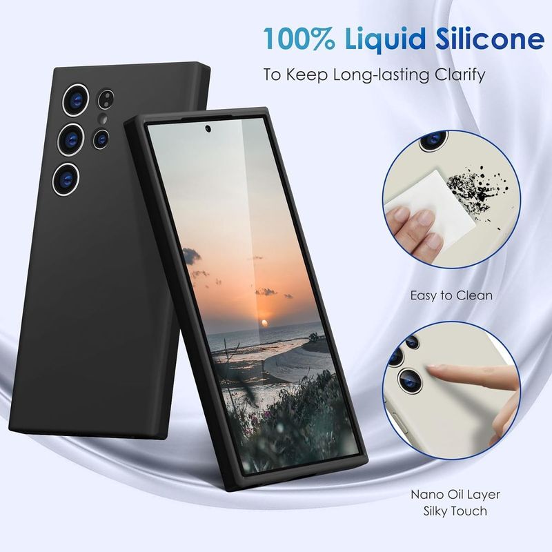 Samsung S24 Ultra Zwarte silicone hoesje voor Optimale bescherming
