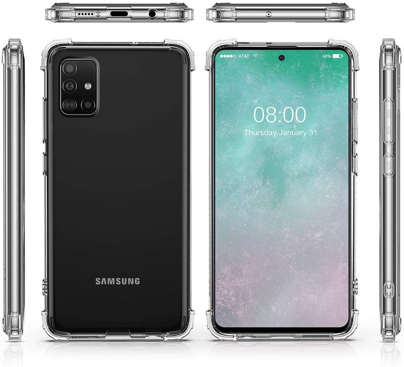 Samsung A-51 Krasbestendige en  doorzichtige  hoesje