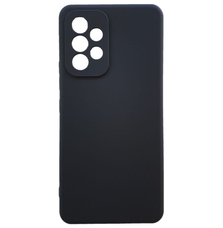 Samsung A53-Zwarte silicone hoesje met camera bescherming