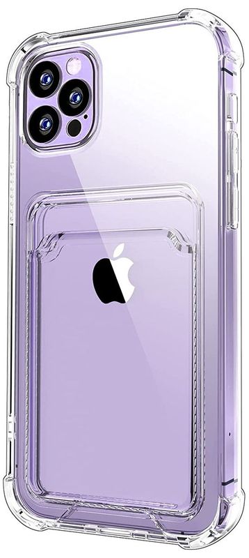 IPhone 12 Pro Transparante schokbestendige kaarthouderhoes