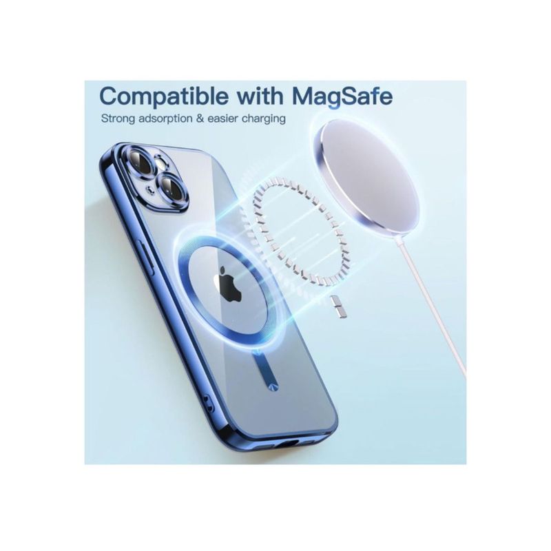 IPhone 14 - Blauwe Magsafe hoesje met camera bescherming