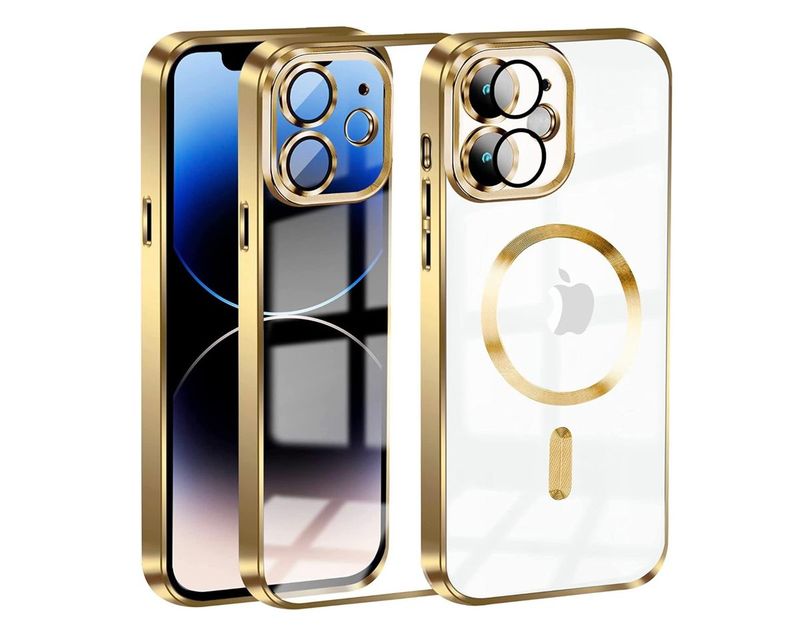 IPhone 11 -Goude magsafe hoesje met camera bescherming