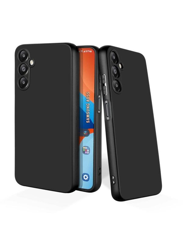 Samsung A05s-Zwarte silicone hoesje met camera bescherming