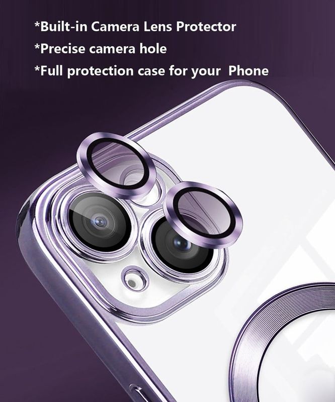 IPhone 15 Plus-Paarse Magsafe hoesje met camerabescherming
