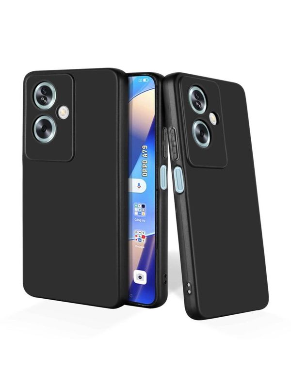 OPPO-A79-Zwarte silicone hoesje met camerabescherming