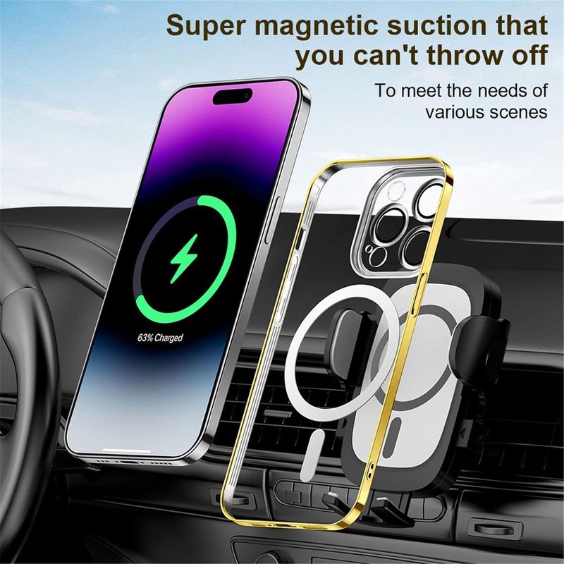 IPhone 14 Pro -Goude Magsafe hoesje met camerabescherming