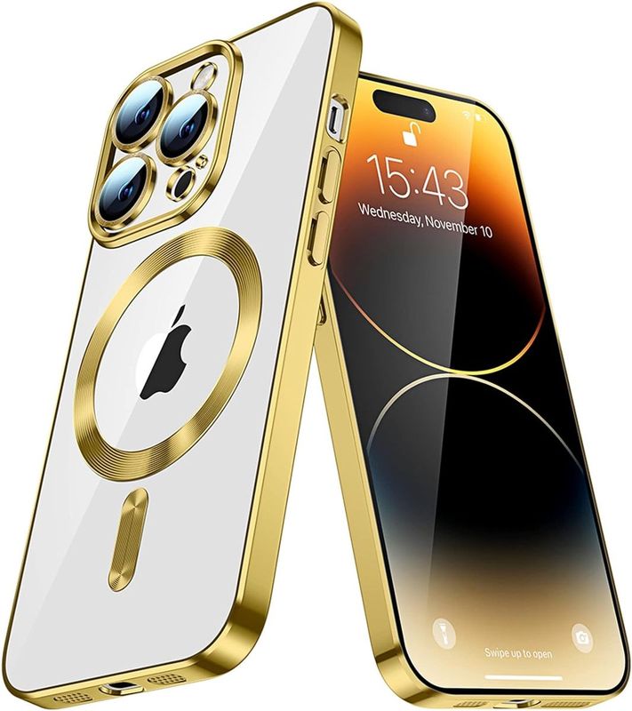 IPhone 14 Pro -Goude Magsafe hoesje met camerabescherming