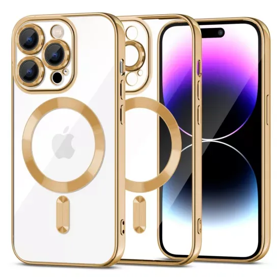 IPhone 14 Pro Max -Goude Magsafe hoesje met camerabescherming