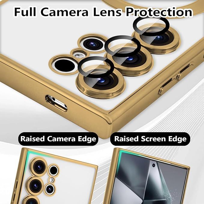 Samsung S24 ultra-Goude Magsafe hoesje met camerabescherming
