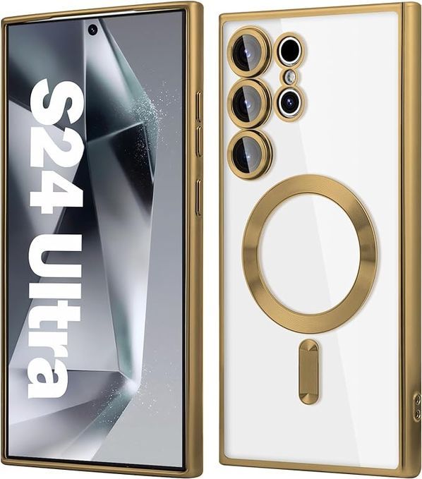Samsung S24 ultra-Goude Magsafe hoesje met camerabescherming